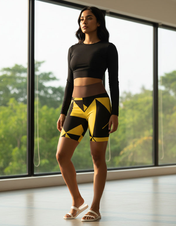 Yoga Shorts in Vortex