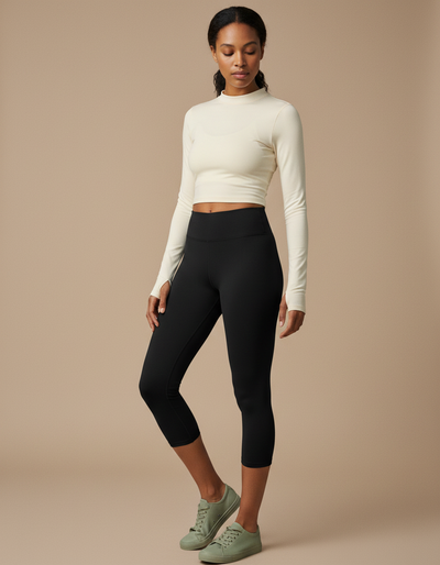 Void Black Capri Yoga Leggings capri yoga leggings