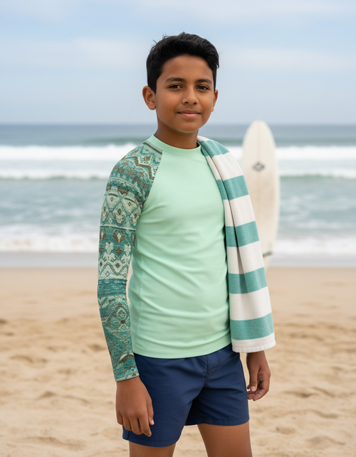 Jelly Mint Serenade Youth Rash Guard Youth Rash Guard — Dripper