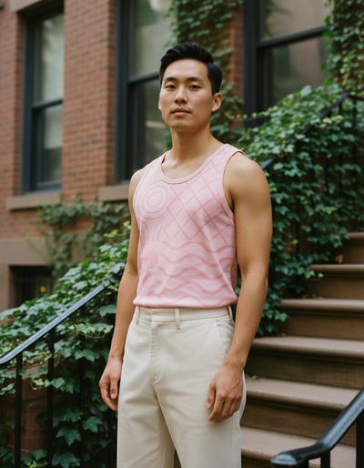Men's White Onyx Petal Tank Top tank top