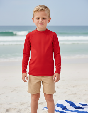 Red Kids Rash Guard Kids Rash Guard — Dripper