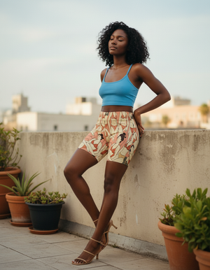Women's Japanese Ukiyo-e Short Shorts