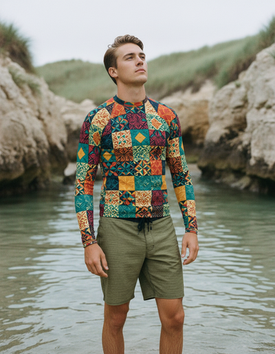 Men's Lime Pulse rash guard