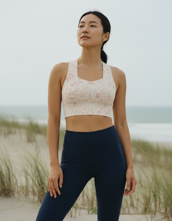 Gentle Stream Cottagecore Longline Sports Bra