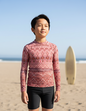 Tea Rose Serenade Youth Rash Guard Youth Rash Guard — Dripper
