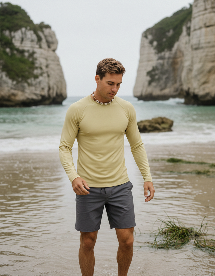 Flax Rash Guard Men's Rashguard — Dripper