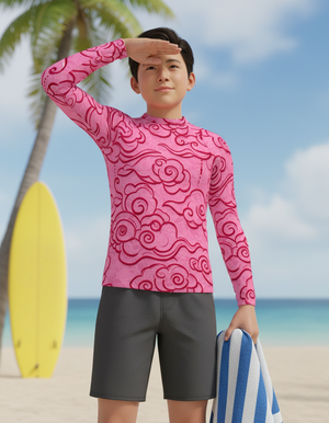 Hot Pink Zephyr Youth Rash Guard Youth Rash Guard — Dripper