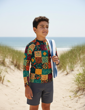 Runway Emerald Pulse Youth Rash Guard Youth Rash Guard — Dripper
