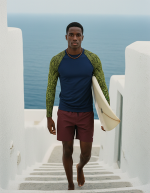 Men's Lime Siam men's short-sleeve rashguards