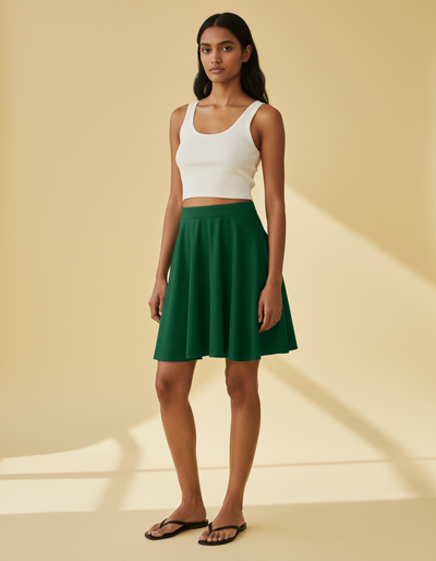 Racing Green Skater Skirt skater skirt