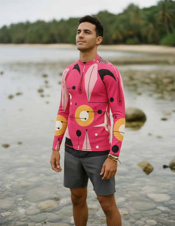 Rashguard in Hot Pink Echo