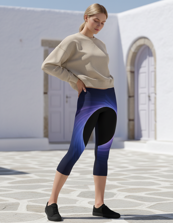 Obsidian Leggings Capri Leggings — Dripper