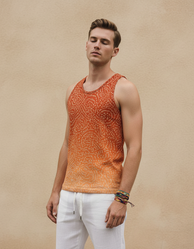 Men's Citrus Orange Gulab Tank Top tank top