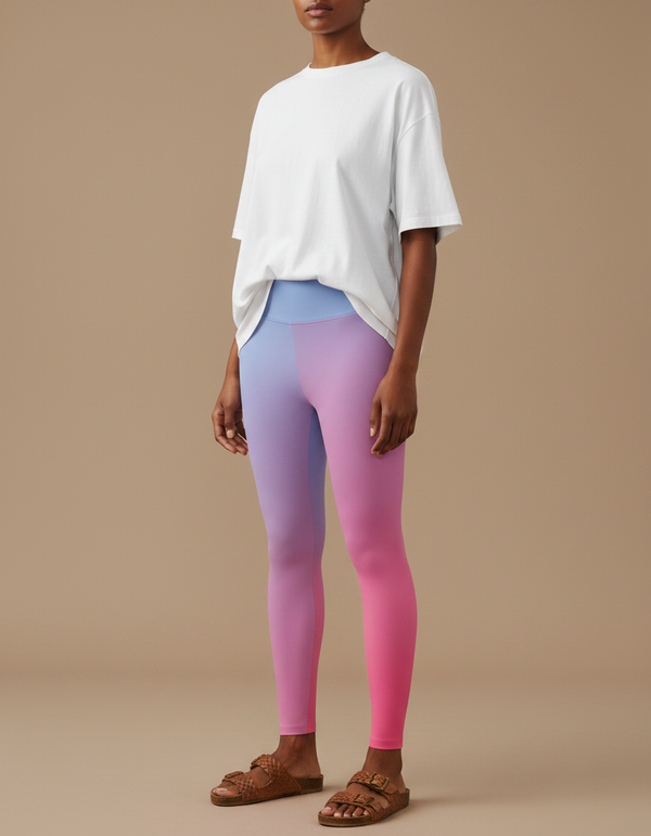 Leggings in Coral Elysium