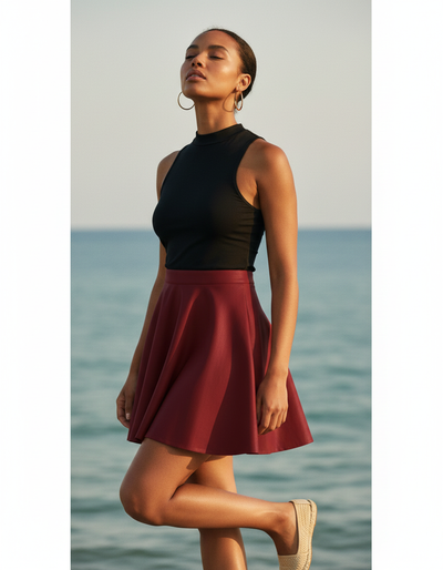 Oxblood Skater Skirt skater skirt
