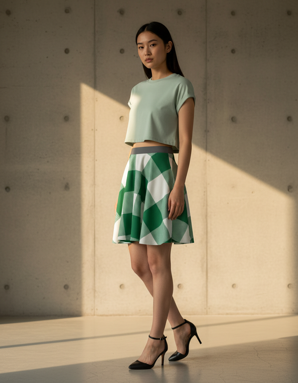 Lucky Charm Clover Skater Skirt