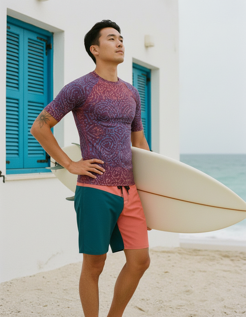 Paisley men's short-sleeve rashguards — Dripper