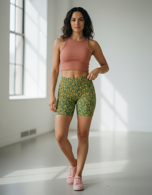 Women's Complex Color Patterns Short Shorts