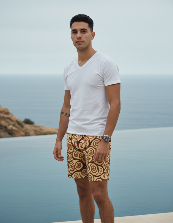 Men's Klimt Tree of Life Swim Trunks