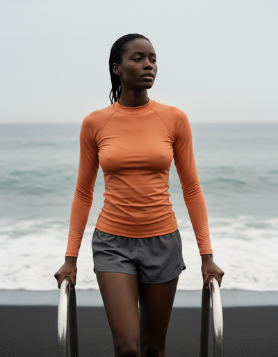 Women's Atomic Tangerine rash guard
