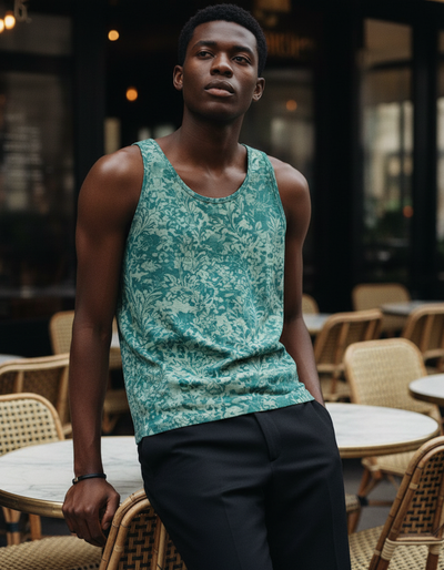 Men's Transformative Teal Seabreeze Tank Top tank top