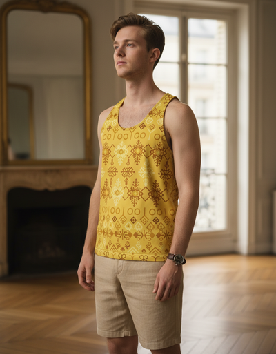 Men's Yellow Zarif Tank Top tank top