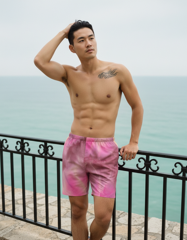 Men's Ice-Dye Swim Trunks