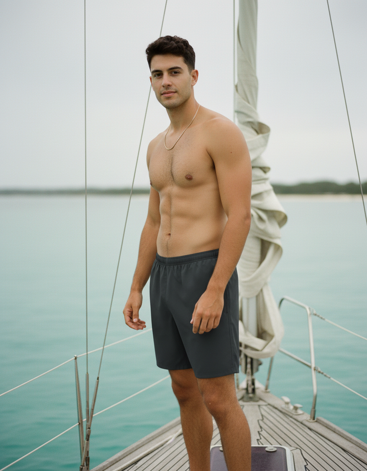 Gunmetal Men's Swim Trunks Men's Swim Trunks — Dripper