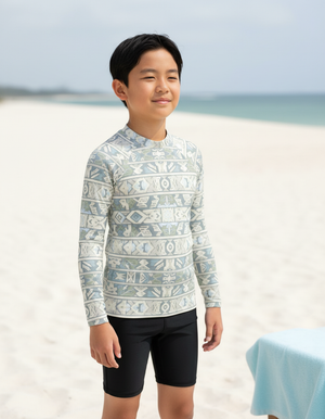 White Onyx Estilo Youth Rash Guard Youth Rash Guard — Dripper