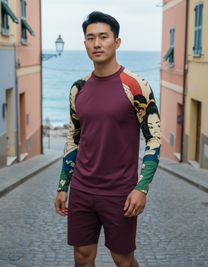 Men's Runway Emerald Yume men's short-sleeve rashguards