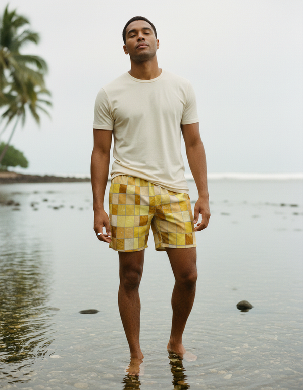 Men's Mosaic Tile Swim Trunks