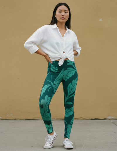 Transformative Teal Lush Leggings leggings