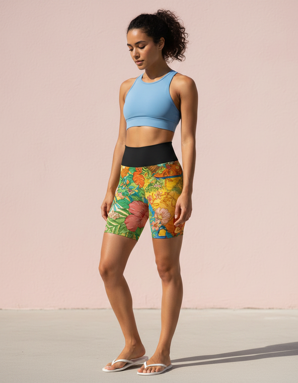 Hawaiian Collection yoga shorts