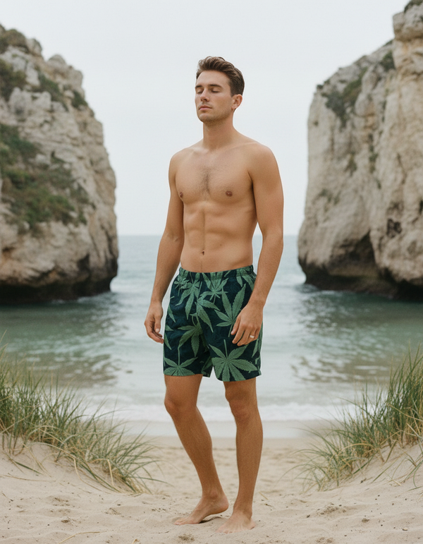 Men's Japanese Asanoha Swim Trunks