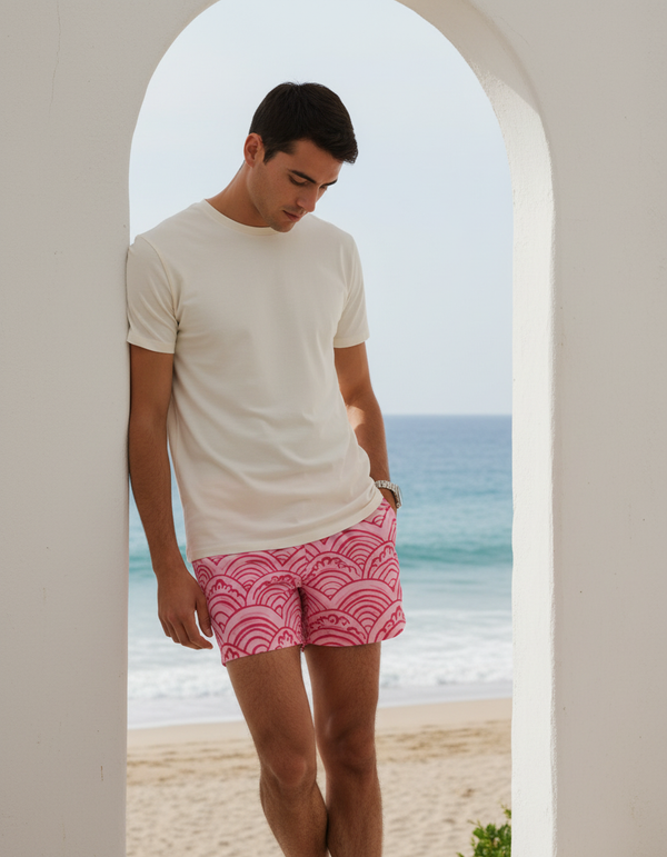 Men's Japanese Seigaiha Swim Trunks