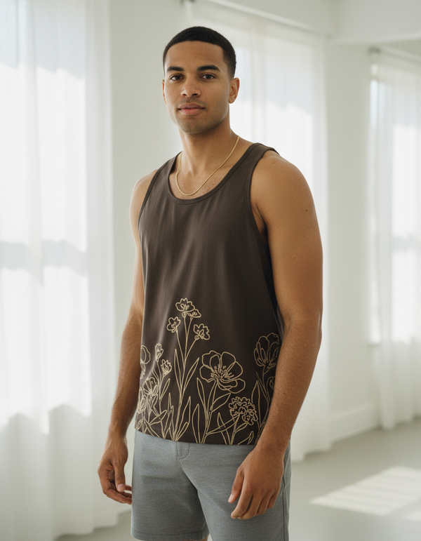 Ink Botanica tank tops