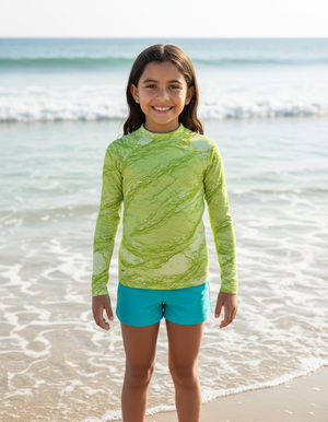 Kids Lime Eclipse kids rashguards