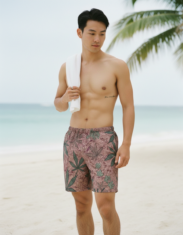 Men's Japanese Asanoha Swim Trunks