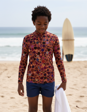 Tea Rose Dapple Youth Rash Guard Youth Rash Guard — Dripper