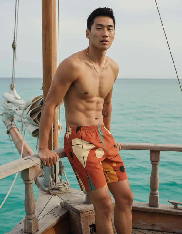 Men's Mid-Century Modern Swim Trunks
