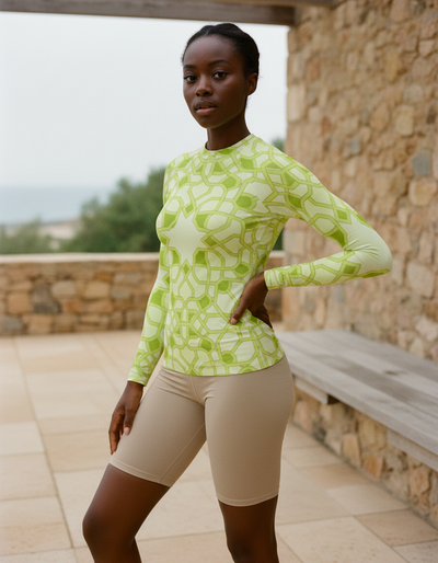 Women's Lime Albaicín rash guard