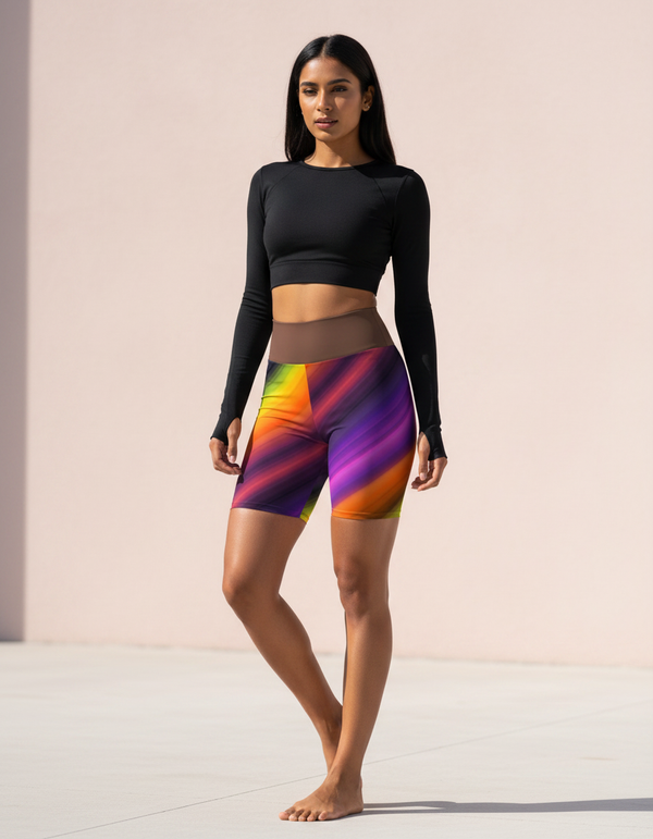 Yoga Shorts in Stratum