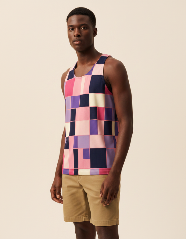 Prismatic Wave Tank Top