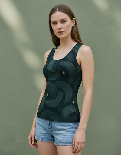 Women's Transformative Teal Eclipse Tank Top tank top