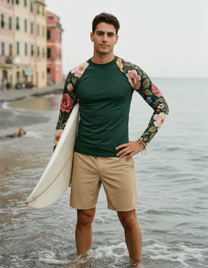 Men's Hot Pink Elysium men's short-sleeve rashguards