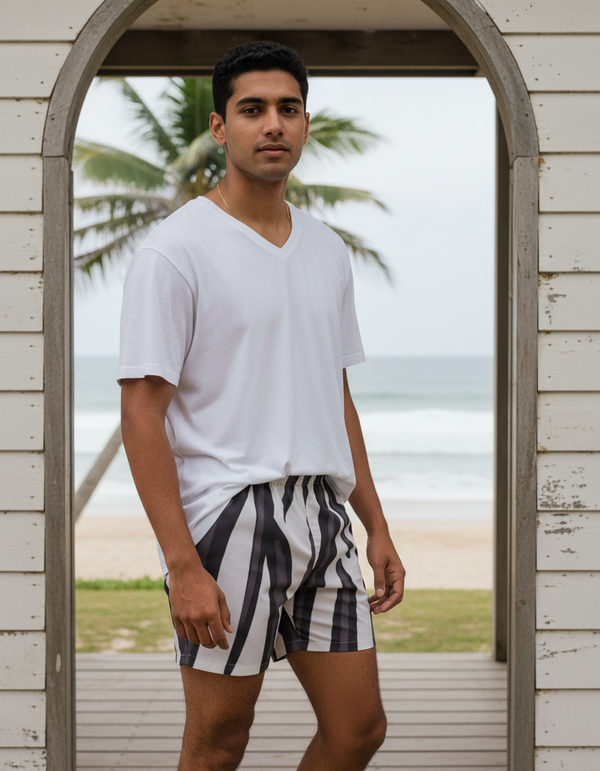 Men's Zebra Patterns Swim Trunks