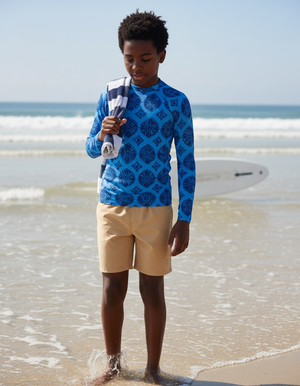 Blue Aura Yuki Youth Rash Guard Youth Rash Guard — Dripper