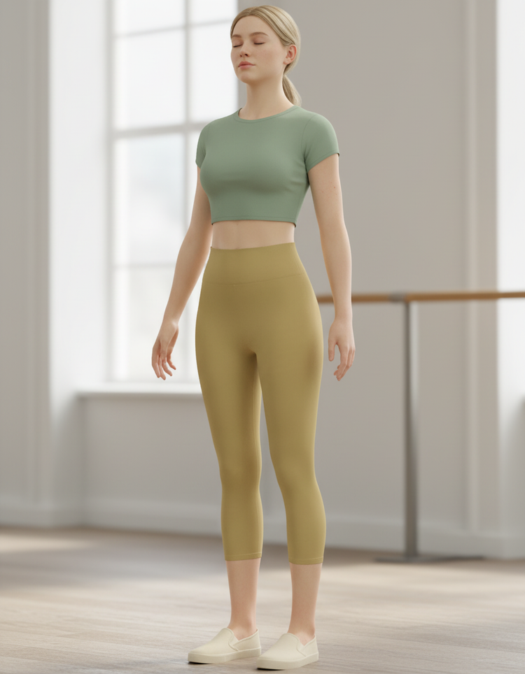 Bamboo Leggings Capri Yoga Leggings — Dripper