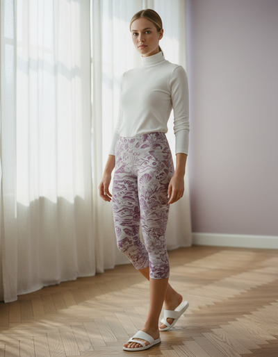 Burnished Lilac Horizon Capri Leggings capri leggings