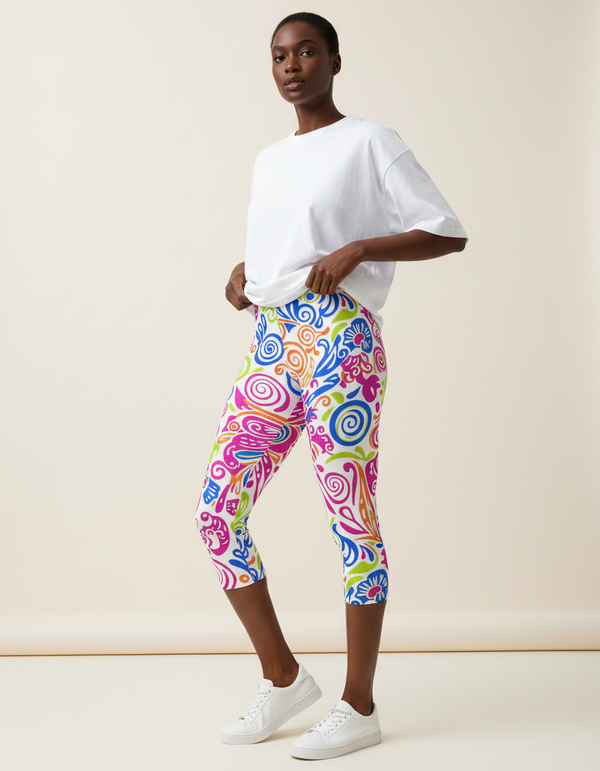 Women's Batik Capri Leggings